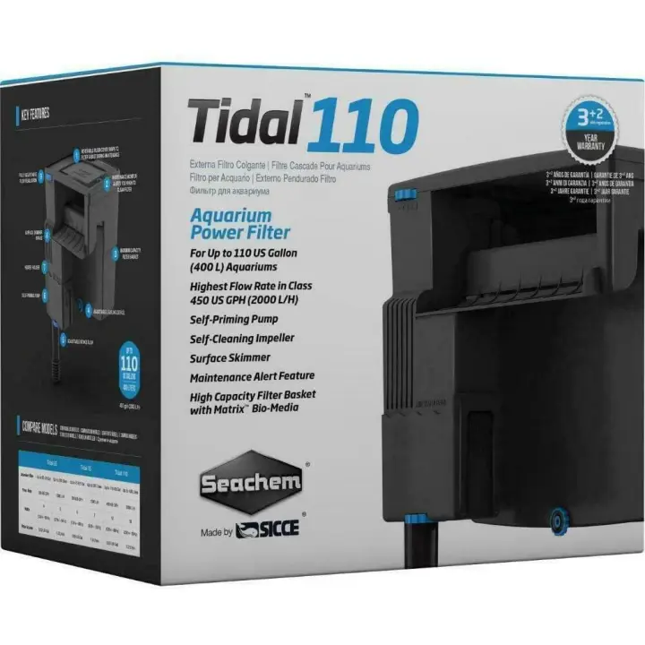 Seachem Tidal 110 - Filtro de Mochila para Acuarios - 1