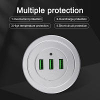 Cargador De Escritorio Con 3 Puertos USB 3 En 1 HUB Para Teléfono Móvil Accesorio De Carga Para Computadora Y Despachador De Datos - details 3