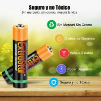 EXTRASTAR - Packs de Pilas, Pilas AAA y AA de Alto Rendimiento de Carbón Gama Performance, Extrastar Batería Especial Duración / 0% Mercury para Juguetes Mandos Linternas Relojes Ratones - details 1