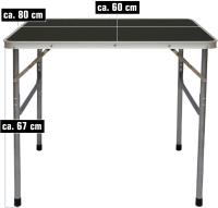 Mesa para Acampada de Acero 3Kg 80x60x70cm Plegable portátil como si Fuera un maletín para pícnic Camping mercadillo Gris Oscuro - details 2