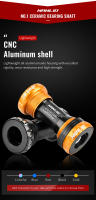 Nanlio Bottom Bracket De Aleación De Aluminio Con Rosca Y Embrague BSA Para Bicicleta De Carretera Y MTB 68/73 Mm Impermeable Piezas De Eje De Rodamientos BB91 - details 3