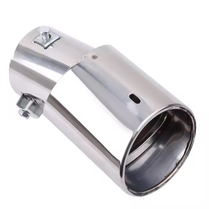 Tubo De Escape Trasero Universal Para Coche En Acero Inoxidable Y Cromo Accesorios De Automóvil Reemplazo De Tubo De Escape - 1