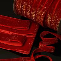 Cinta De Terciopelo Navidad Roja Para Año Nuevo Festival Cinta De Lazo Para Embalaje De Regalos Y Escena Del Festival 10/16/20/25/38mm Polyester - details 3