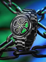 Reloj De Cuarzo Para Hombre NS Cuatro Hojas De Clover Diseño Creativo Casual Correa De Acero Inoxidable Resistente Al Agua - details 17