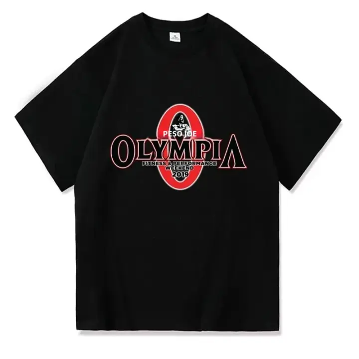 Camiseta De Algodón 100% Para Hombre OLYMPIA Verano 2023 Estilo Casual Cuello Redondo Alta Calidad Tops Clásicos Para El Gimnasio - 1