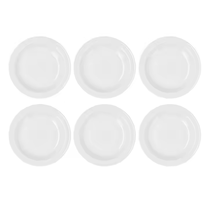 Platos Hondo Bidasoa Glacial Ala Estrch 23CM Blanco - Set 6 | Alta Resistencia Profesional - 1