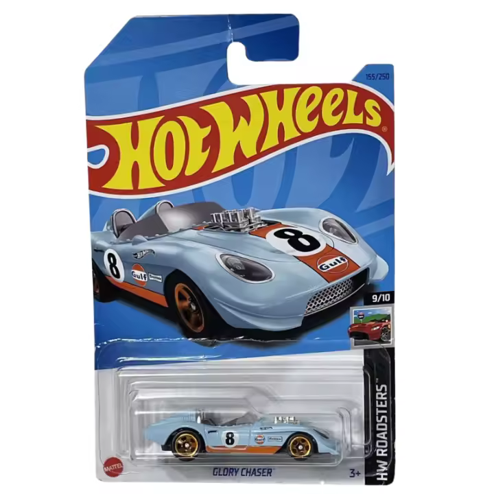 HOT WHEELS - HW ROADSTERS - GLORY CHASER (155/250) - SKY BLUE (FULL CARD), HW155_ASS43, TIENDA CON LICENCIA OFICIAL - 1