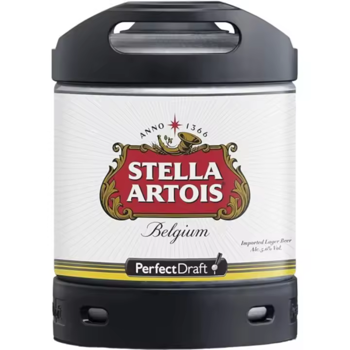 1 ud x Barril Stella Artois 6L. Perfect Draft cerveza Belga tipo lager rubia - 1