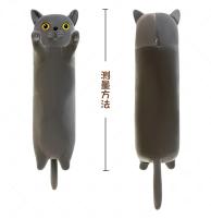 Juguete De Peluche Gato Largo 50cm Color Rosa Naranja Marrón Gris Suave Almohada De Pierna Para Dormir Peluche De Animal Pequeño Regalo - details 6