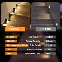 Luz de Escalera para Exterior IP67 Impermeable Luces Solares para Exterior Blanco Cálido 3000K Luz Lámpara Solar Auto ON/OFF Escalera iluminación LED para Jardín Patio Paquete de 6 - details 8