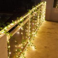 Luces De Navidad Solares Impermeables Con Hojas De Arce 10M/5M/2M Decoración De Jardín Para Bodas Y Fiestas Instalación Sencilla Sin Cable - details 7