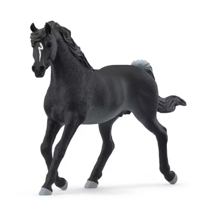 Schleich Semental Árabe Negro - Figura de Caballo de Carreras - 1