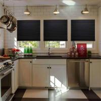 Cortinas Pliegables Autoadhesivas Para Ventanas Baño Cocina Balcón Oficina Estilo Slat Material Poliéster Medio Blinds Rollos - details 0