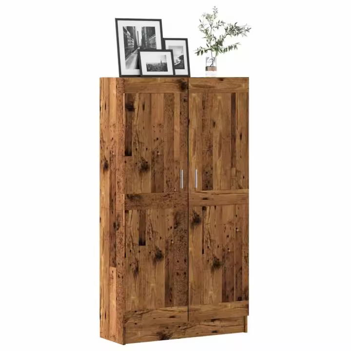 vidaXL Estantería de madera ingeniería roble artisan 82,5x30,5x150 cm en color artisian oak/Madera antigua | almacenamiento funcional diseño moderno para baño dormitorio sala - 1