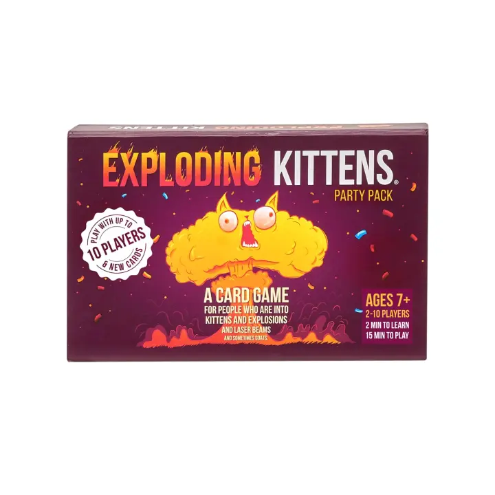 Exploding Kittens Party Pack - Juego de cartas para toda la familia - Divertido juego de cartas de ruleta rusa para adultos, adolescentes y niños - Premiado juego de mesa familiar - 1