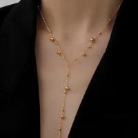Collar Largo De Personalidad Sencilla Para Mujer ANENJERY 316L Acero Inoxidable Joyería De Fiesta Clásica Geométrica - details 10