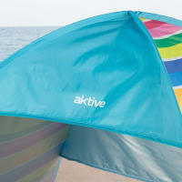 Aktive - Tienda de playa pop up, 140x160x110 cm, 2 personas, multicolor, con suelo y ventana, varillas de acero, protección UV50, índice impermeabilidad 200 mm, incluye bolsa transporte, carpas plegables, paravientos playa - details 5