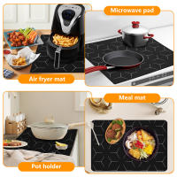 Protector De Cocina Inducción Resistente Al Calor Alfombrilla Antideslizante Cubierta Para Horno Moderno Silicona Rectangular - details 5