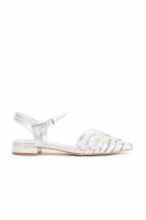 Lyla Wang Sandalias doradas mujer tacón bajo trenzadas con plantilla acolchada - details 10