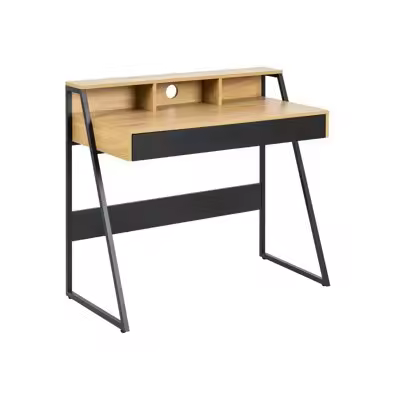 Mesa de oficina Oakland 625, Muebles ES, Con cajones, Negro, 100 x 75 x 50cm - 1