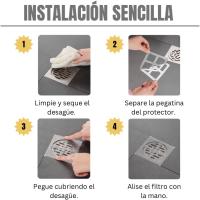 80 PCS Rejilla desague Ducha atrapa Pelos, Pegatinas para Drenaje de Pelo, Filter Adhesivo atrapapelos, colador Desagüe para Evitar obstrucciones. - details 4