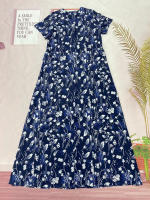 Vestido De Verano Con Cuello Redondo Y Bolsillos De Falda Larga Manga Corta Estilo Casual Para Mujeres De Mediana Edad - details 4