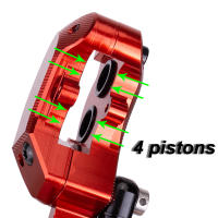 ZTTO Freno De Disco Hidráulico MTB 4 Pistones M840 Con Repuesto De Freno De Metal Completo Y Refrigeración Técnica CNC Aceite Mineral Para Bicicleta De Montaña AM Enduro E4 ZEE M8120 - details 5