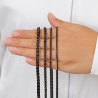 Collar Clásico De Enlace De Caja HIYEE En Negro Para Hombres Y Mujeres Acero Inoxidable Joyería DIY Regalo Con Diámetro De 2mm/3mm/4mm/5mm - details 5