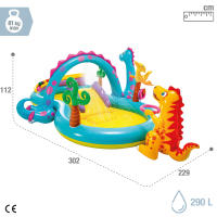 Centro juegos hinchable INTEX dinosaurio 302x229x112 cm - 280 l - details 3