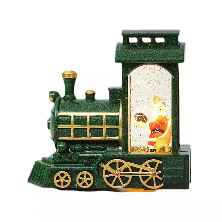 DAM. Santa Claus en Tren con luz led. 13x6x12cm. - 1