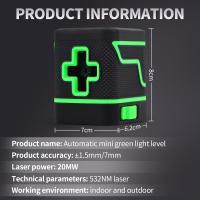 Nivel Láser Verde De 2 Líneas Nivel Vertical Y Horizontal Medidor Portátil Impermeable Herramientas De Nivel Laser 532NM - details 6