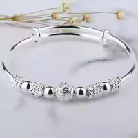 Nuevo Pulsera De Moda Coreana Con Bolas De La Suerte En Color Plata Para Mujer Joyería De Lujo Para Fiesta Y Boda Regalo - details 3