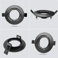 Soporte Redondo Ajustable Para Luz De Punto LED Negro/Blanco Soporte De Fijación Para Bombillas MR16 GU10 De Metal Para Baño - details 3