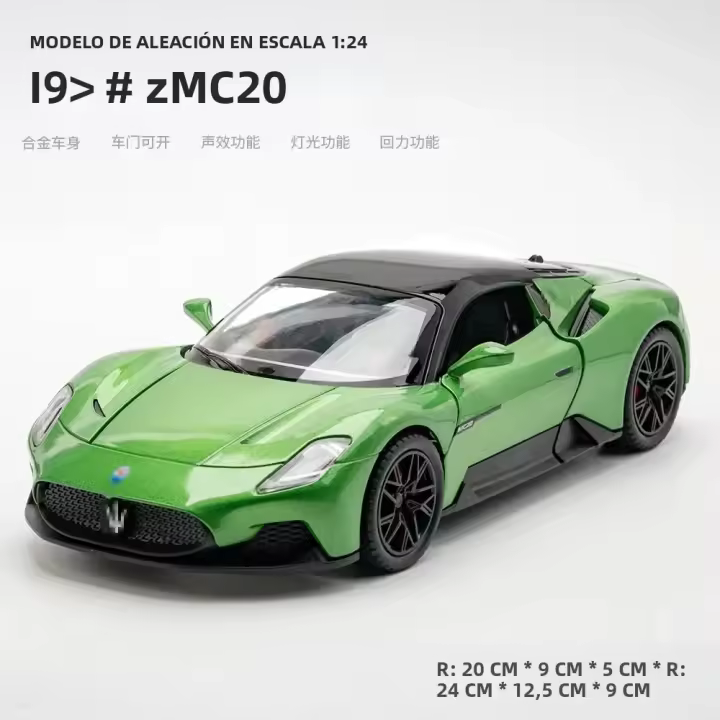 Maserati MC20 1:24 Coche Deportivo De Simulación Alta Diecast De Aleación De Metal Modelo Coche Juguete Para Niños Coleccionables Regalos - 1