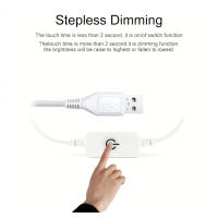 Tira De Luces LED DC 5V Con Interruptor Táctil USB Fácilmente Doblables Para Decoración De Paredes Armarios Y Habitaciones - details 6