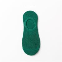 Calcetines Cortos Transpirables Para Mujer Color Sólido Con Banda Estampada Japonesa Y Antideslizante De Silicona Calcetines Invisibles De Algodón - details 9