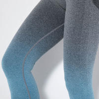 Leggings De Yoga Para Mujer Con Gradiente De Color Y Levantamiento De Glúteos Pantalones De Running Fitness Secado Rápido Talla True Leggings De Cintura Elástica De Nylon - details 46