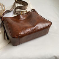 Bolso De Hombro Para Mujer Gran Capacidad Estilo Casual Para Trabajo Y Escuela Color Sólido Cierre De Cremallera Material PU - details 15