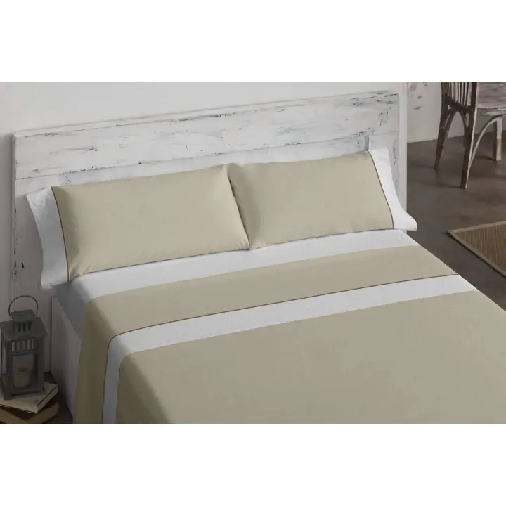 Burrito Blanco Juego Sábanas 50% Algodón Modelo 238 Cama 90. - 1
