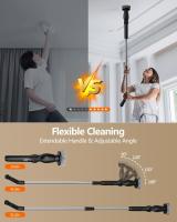 Cepillo De Limpieza Eléctrico Ajustable En Ángulo Con 8 Funciones Herramientas De Limpieza Para Baño Y Cocina Sin Cable - details 0