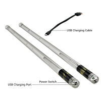LED Light up Drumsticks Jazz Con 15 Luces Colores Gradientes Carga USB Con Interruptor ON/OFF Accesorio Para Batería - details 0