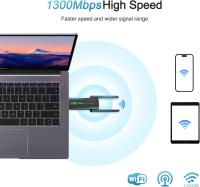 Tarjeta de Red inalámbrica sin controlador de 1300 M, computadora de esritorio USB, receptor y transmisor de Doble banda 5G - details 2