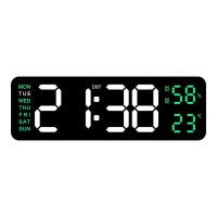 Reloj De Pared Electrónico Con Pantalla De Temperatura Y Fecha Reloj De Mesa Digital LED Montado En La Pared Para El Hogar Control De Voz DST 12/24H - details 7