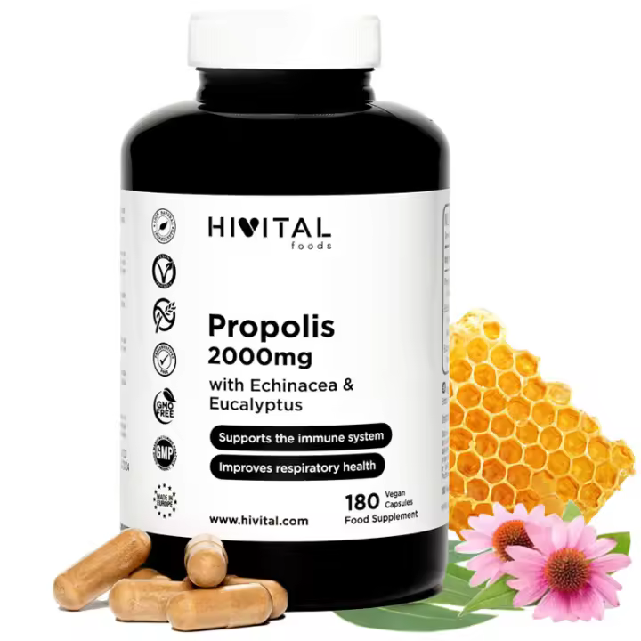 Propolis 2000 mg. 180 cápsulas veganas para 6 meses. Hivital - 1