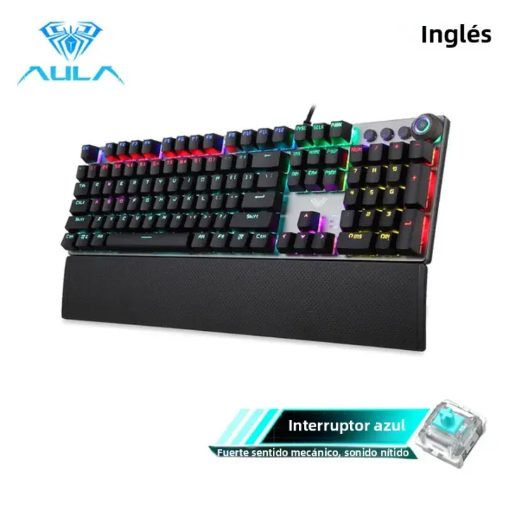 Teclado Mecánico AULA F2088 Para Juegos Con Retroiluminación Mixta Y Switches De Color Marrón Y Azul Anti-ghosting 104 Teclas Para Laptop Y PC - 1