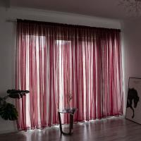 Cortina De Tules Sólida Y Transparente 100x200cm Para Sala De Estar Y Dormitorio Sin Dobles Capas Moderno Cortina De Ventana - details 25