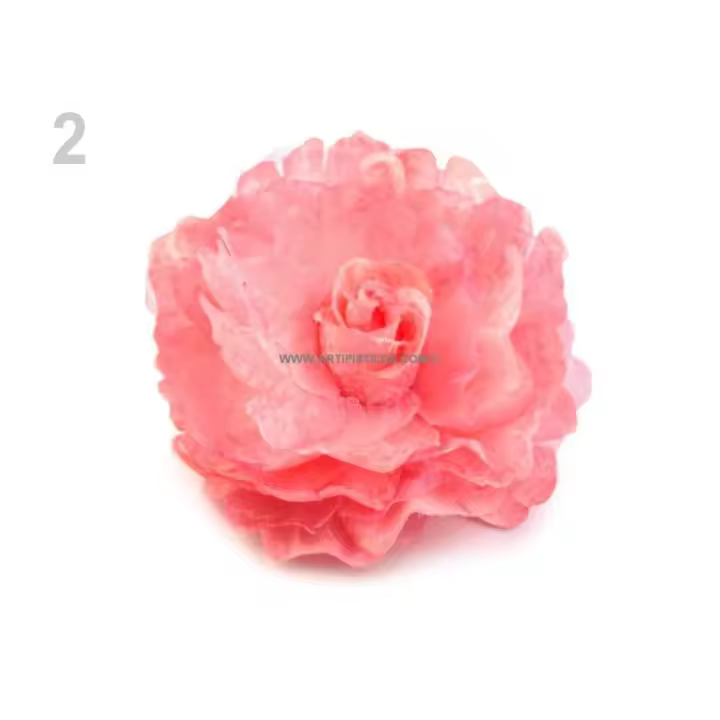 Rosa de Tela 8 Cm con Broche - Adorno Versátil para Vestidos y Tocados - 1