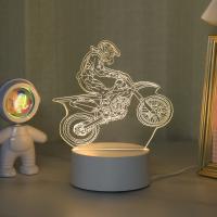 Luz Nocturna Creativa De Motocicleta USB 3D Iluminación Decorativa Para Sala De Estar Y Dormitorio Regalo De Cumpleaños Y Fiestas - details 0