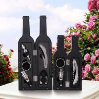 Juego De Herramientas Para Botellas Navideñas En Forma De Botella Con Abrebotellas Y Corchos Metálicos Para Barra Eco-amigables Accesorios Para Hogar Y Bares - details 3