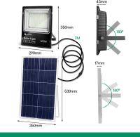Foco proyector LED solar con mando a distancia,300W,6500K luz blanca.Resistente al agua IP66.Perfectos para interior y exterior jardín,patios,caminos o garajes, aigostar - details 1